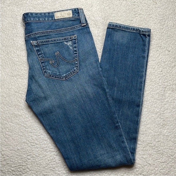 AG Jeans Stilt Cigarette Skinny Denim Jeans distressed Size 28 R - Picture 9 of 13